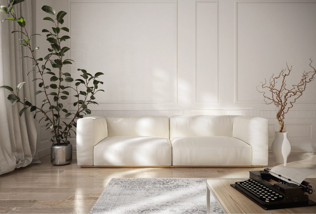 white couch